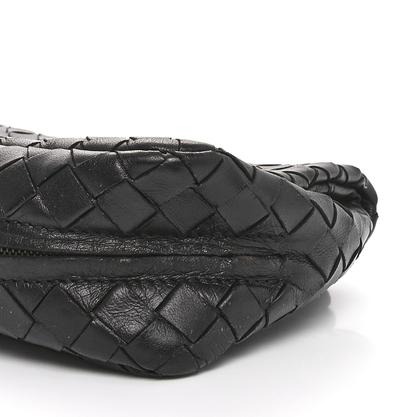 Nappa Intrecciato Small Chain Crossbody Black
