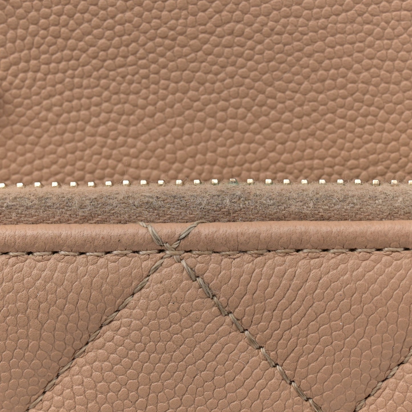 Caviar Quilted Large Business Affinity Shopping Bag Beige