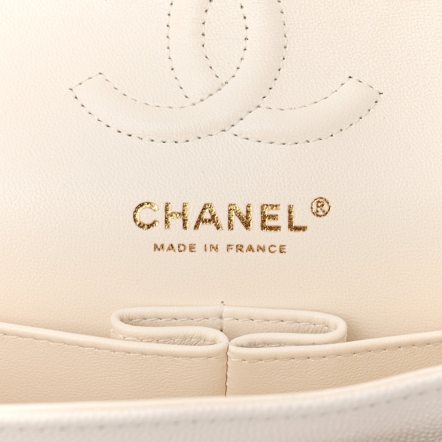 Caviar Quilted Small Double Flap White