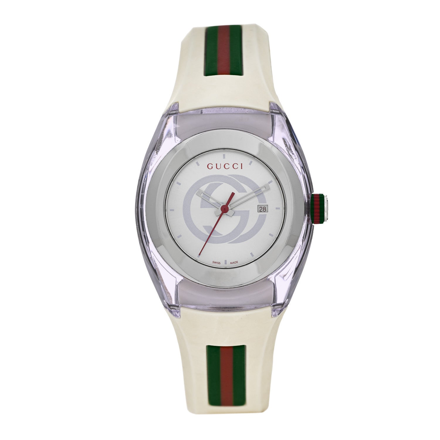Gucci Stainless Steel Rubber 36mm Sync Web Quartz Watch 1748176