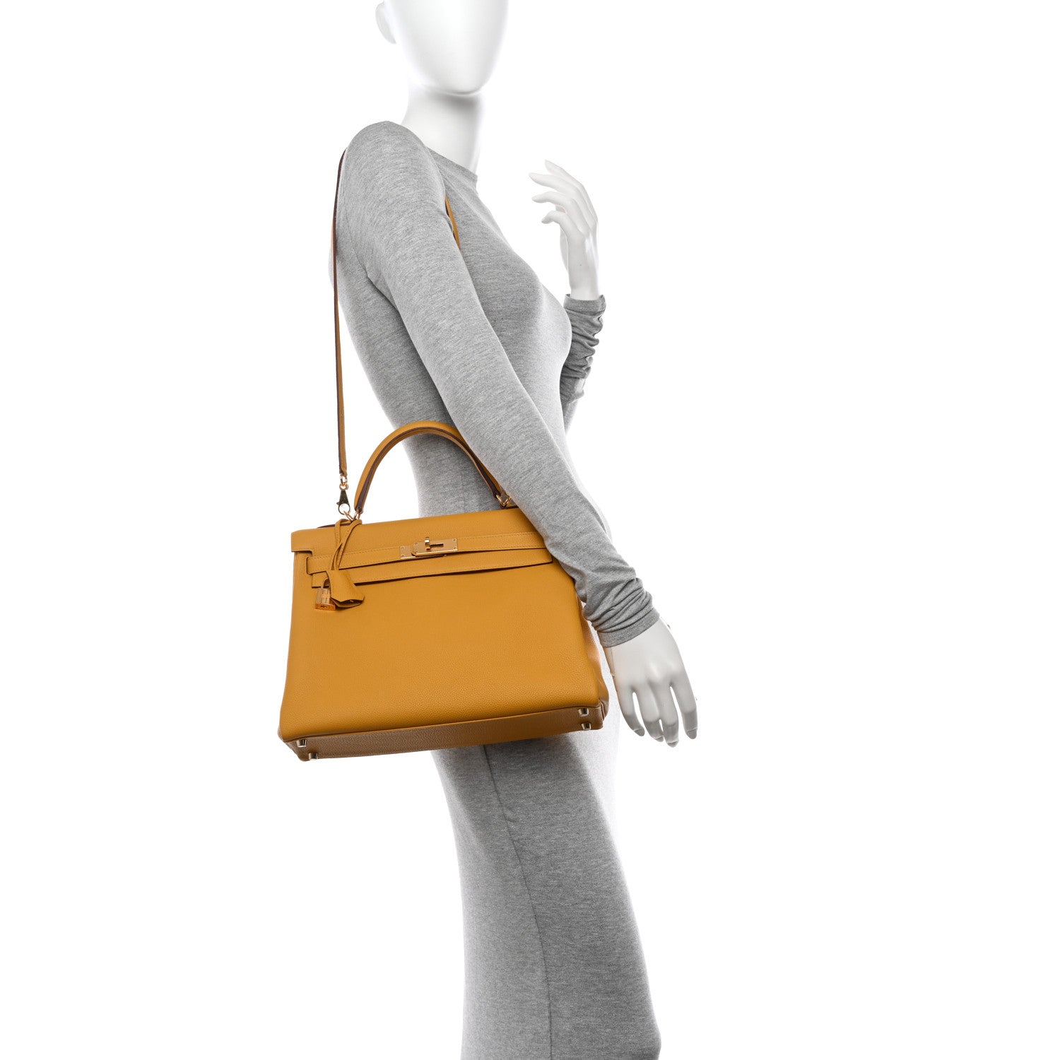 Hermes Togo Kelly Retourne 32 Jaune Ambre 2 of 11