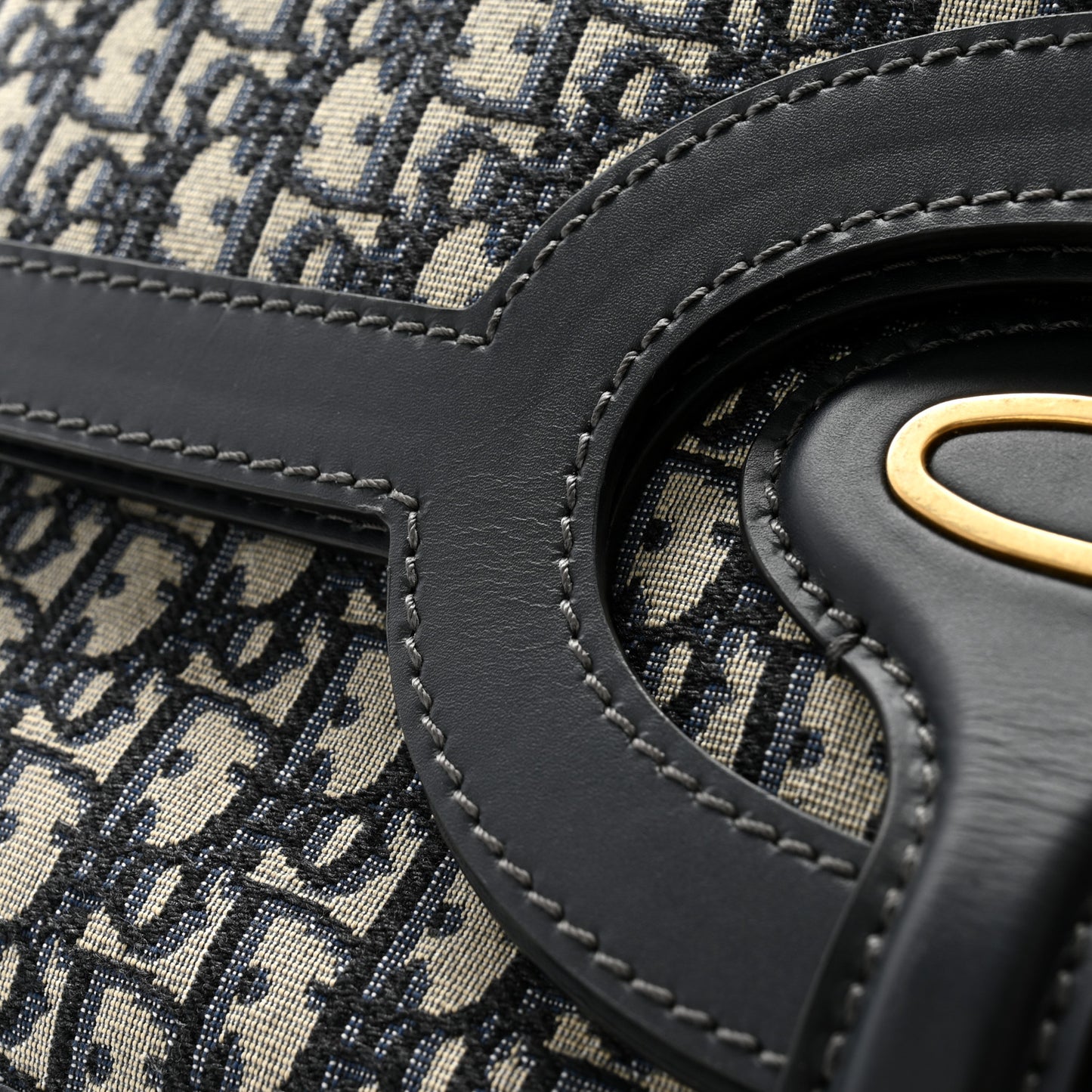Oblique Fold Over Clutch Blue