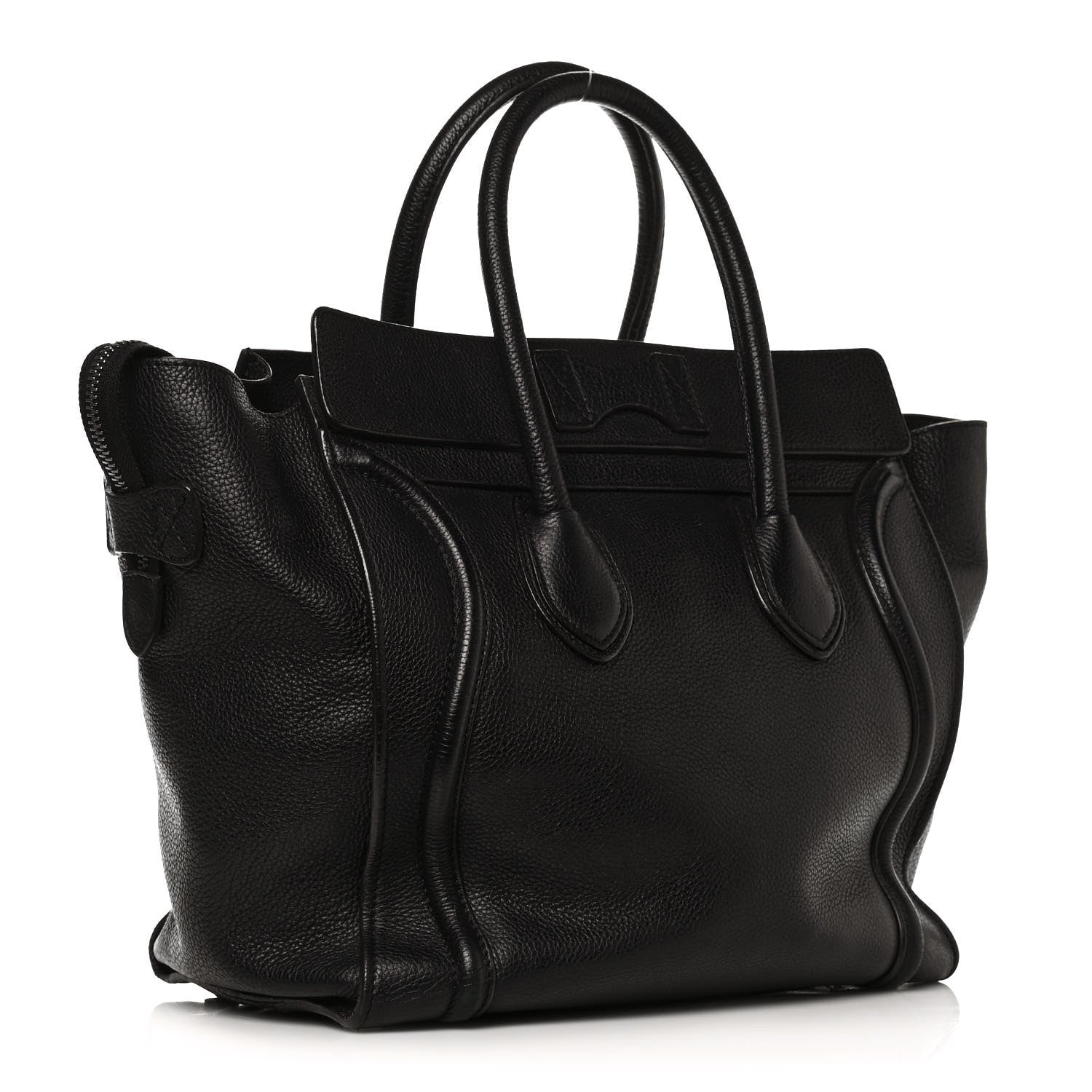 Celine Drummed Calfskin Medium Luggage Black 2 of 11