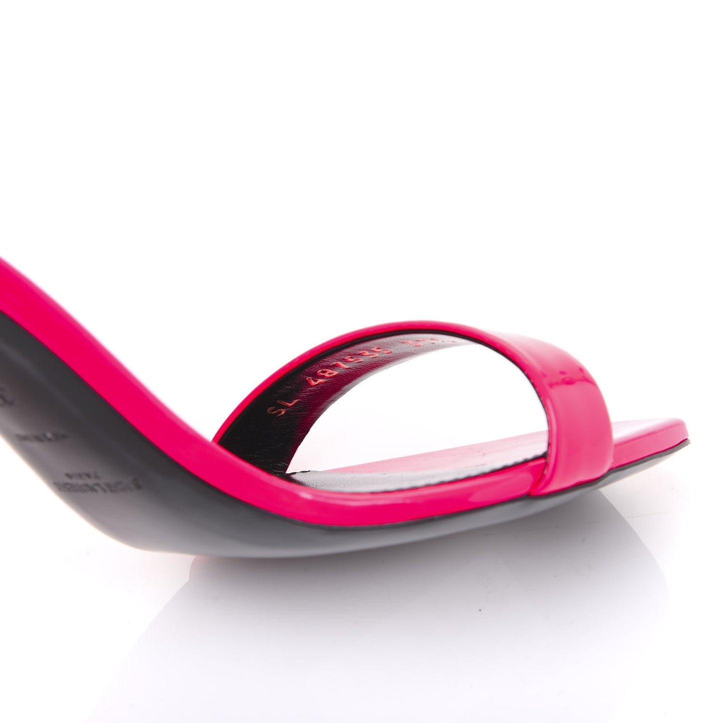 Patent Calfskin Amber 105 Ankle Strap Sandals 37.5 Fuchsia Fluo