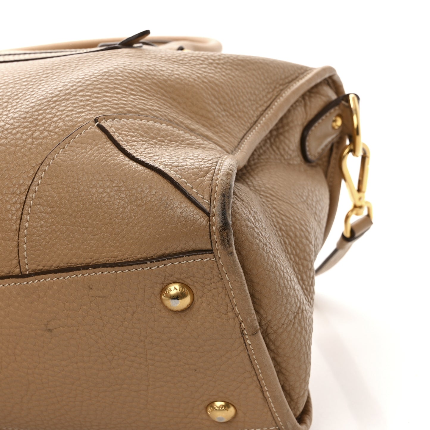 Vitello Daino Shopping Satchel Caramel