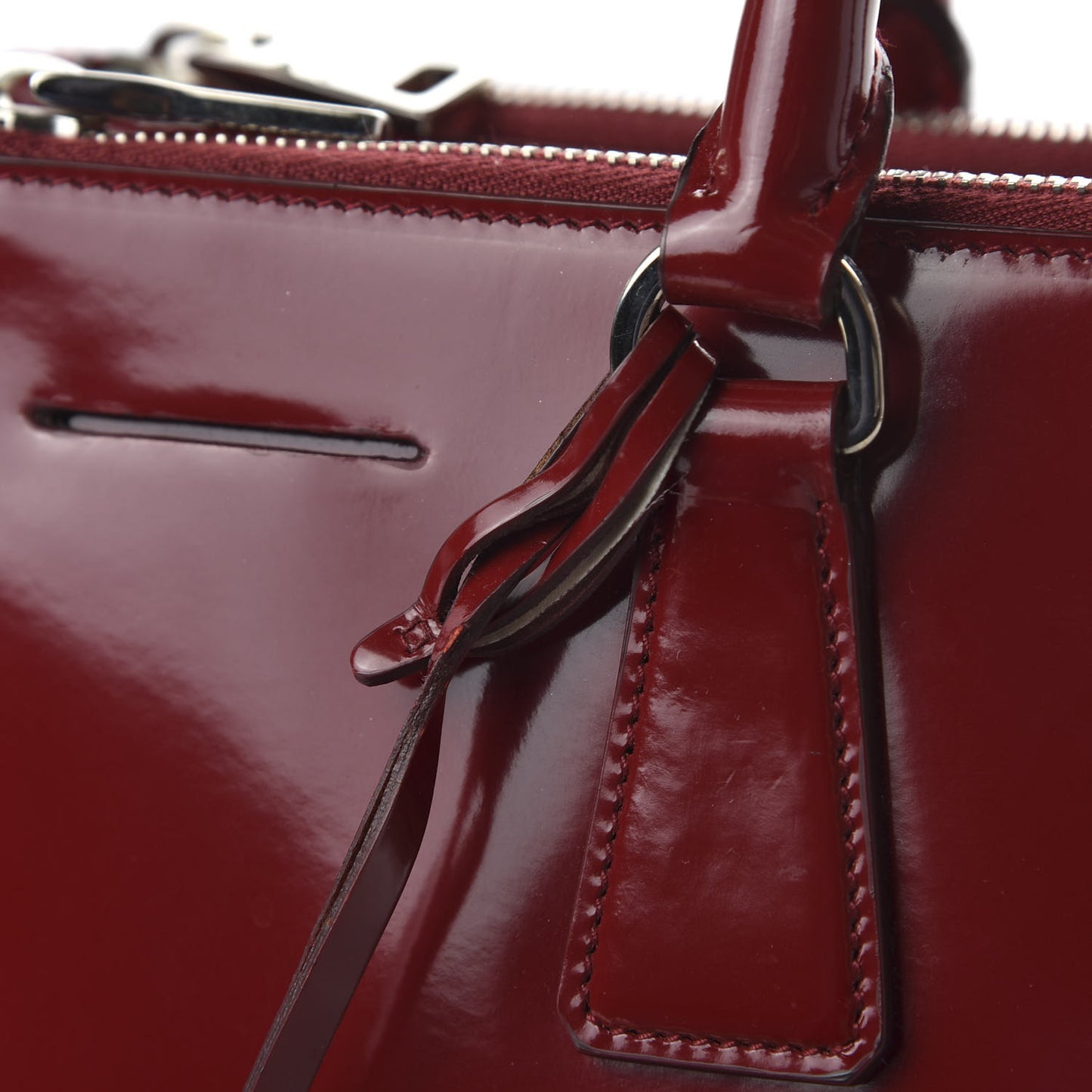 Spazzolato Large Double Zip Tote Scarlatto Rubino