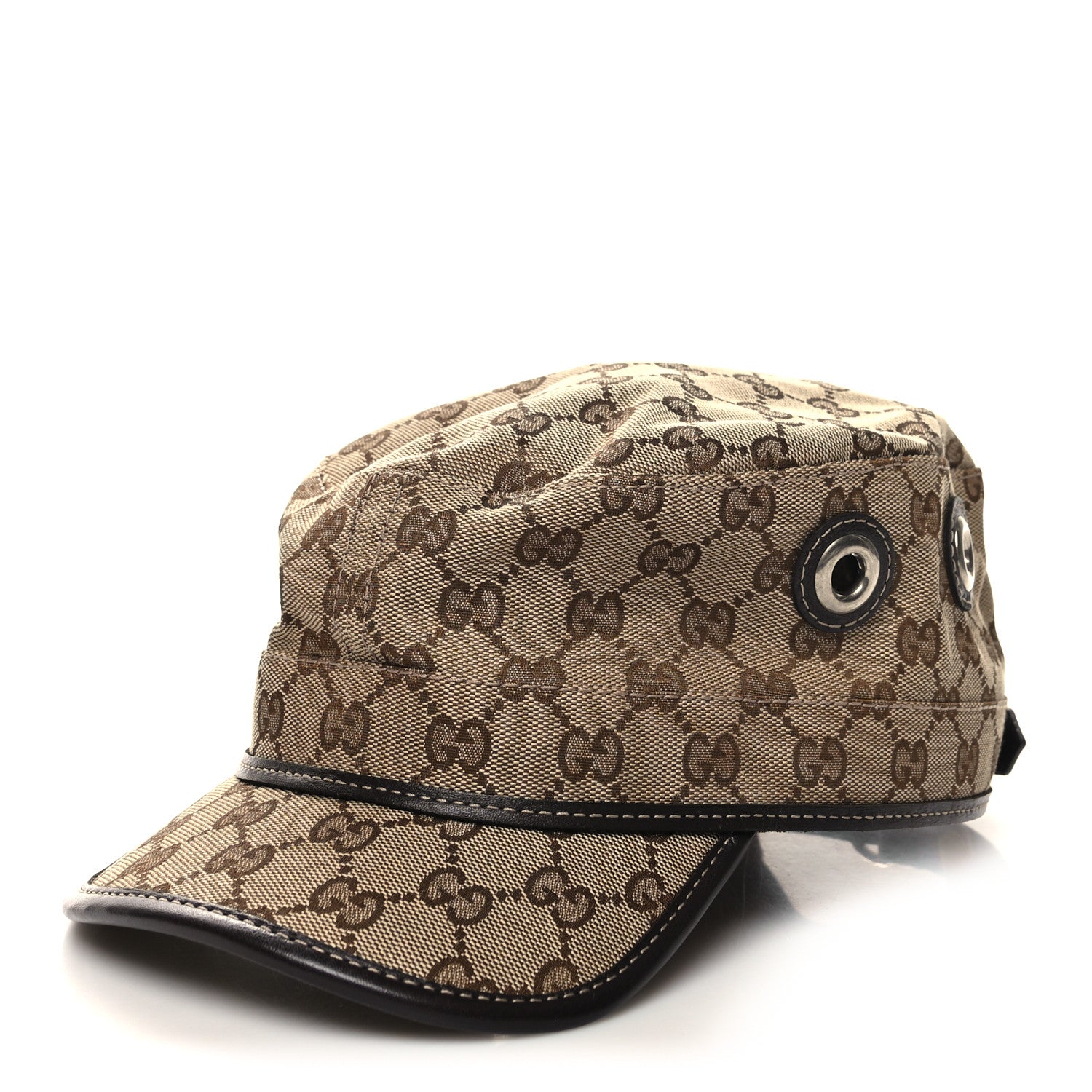 Gucci Monogram Military Hat XXL Brown 1364014 – FASHIONPHILE