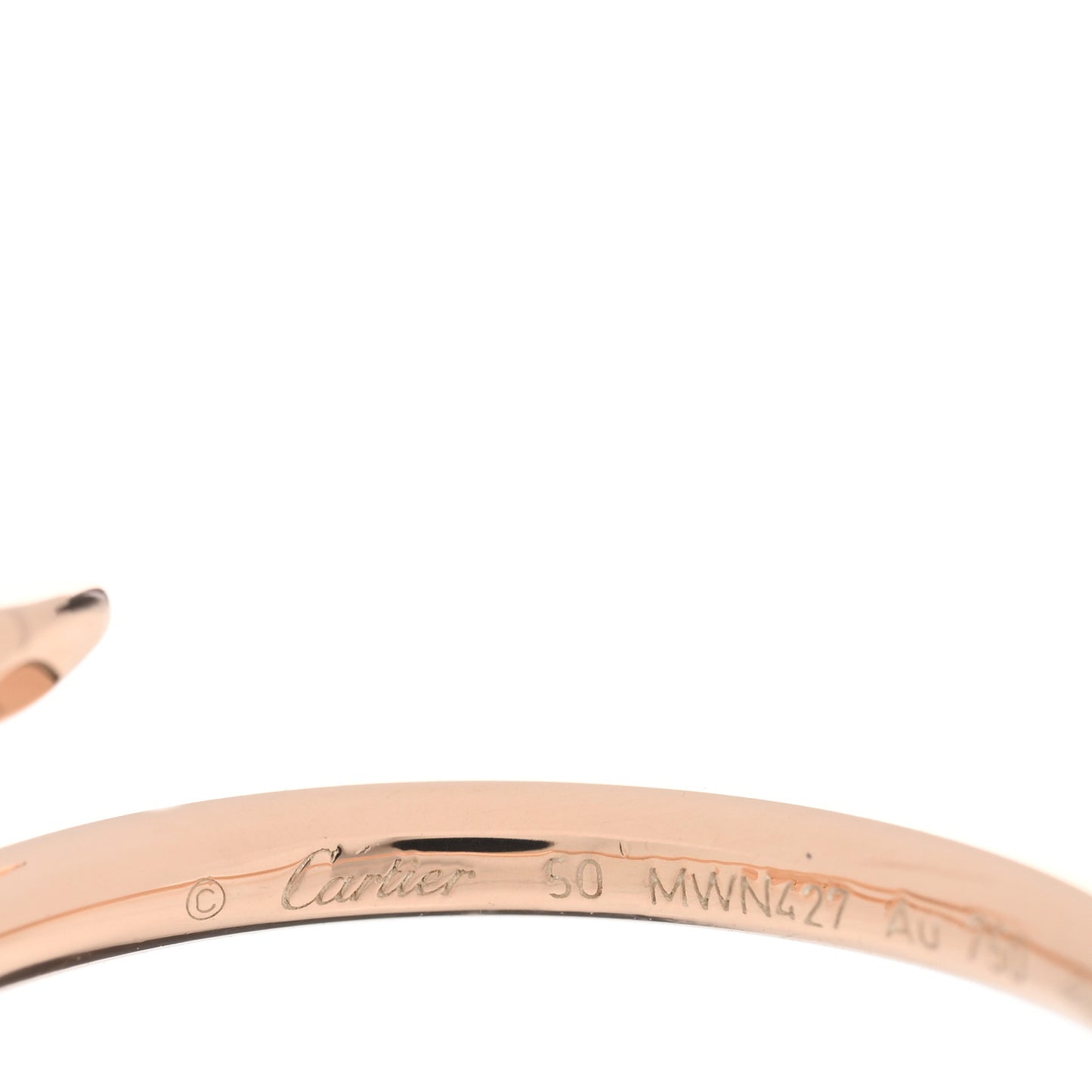 18K Pink Gold Small Juste Un Clou Ring 50 5.25