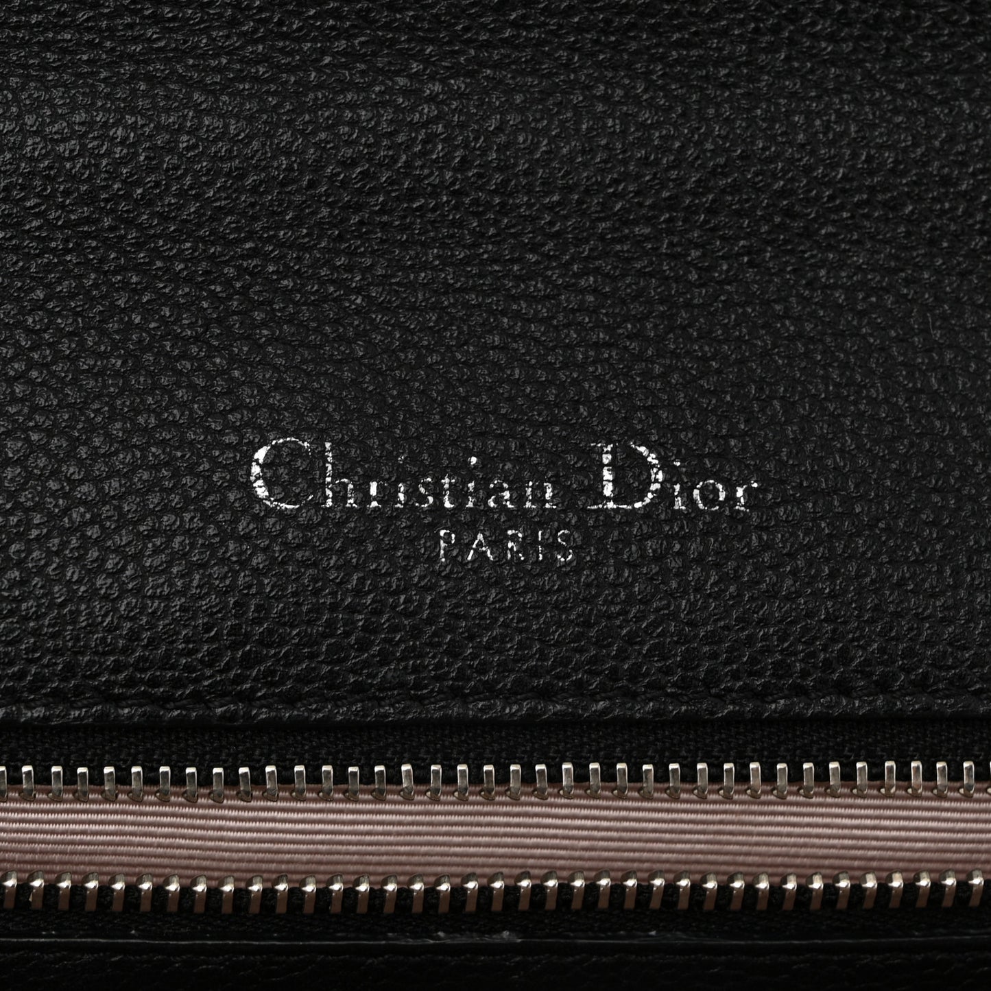 Grained Calfskin Large Diorama Flap Bag Black