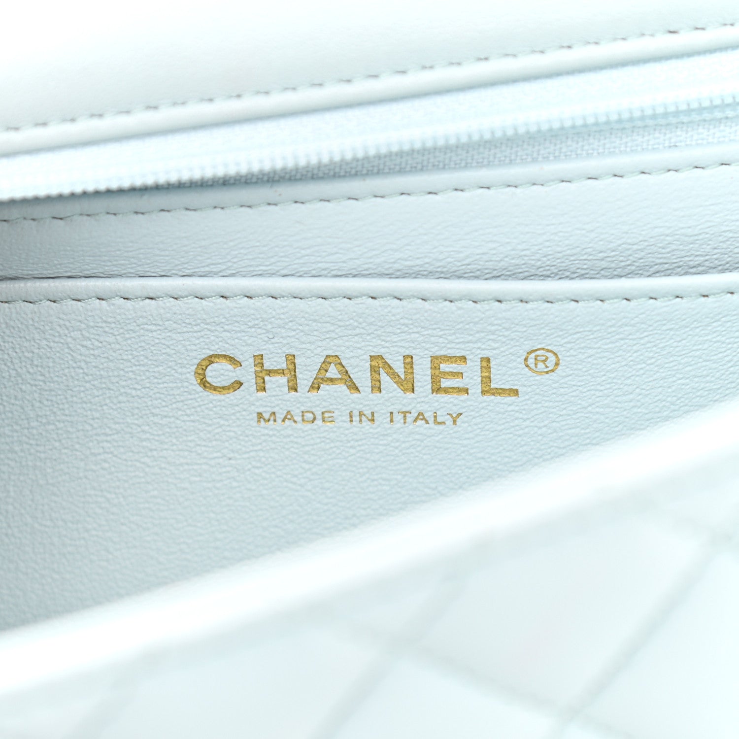 Chanel Lambskin Quilted Mini Top Handle Rectangular Flap Light Blue 6 of 13