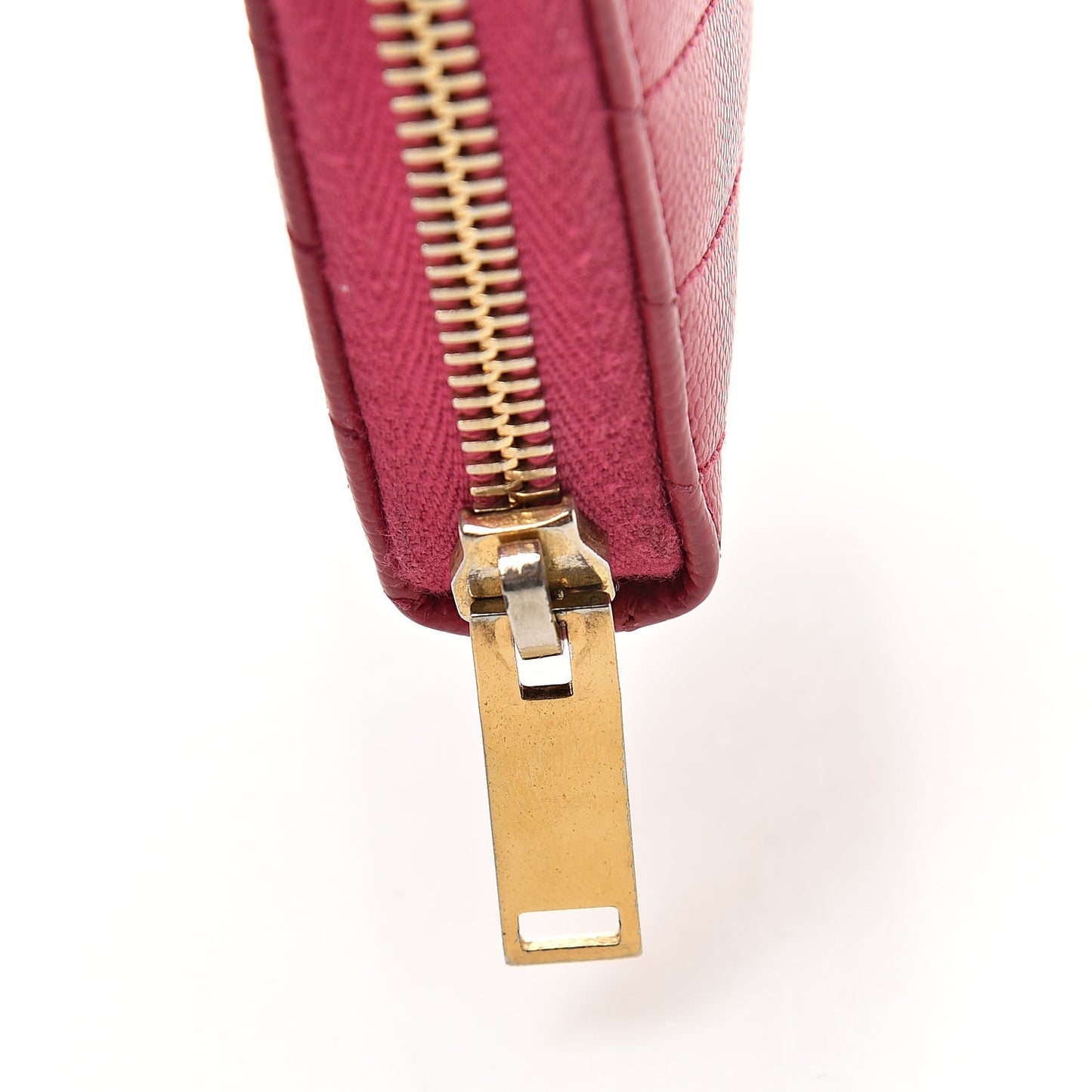 Grain De Poudre Matelasse Chevron Monogram Zip Around Wallet Bubblegum
