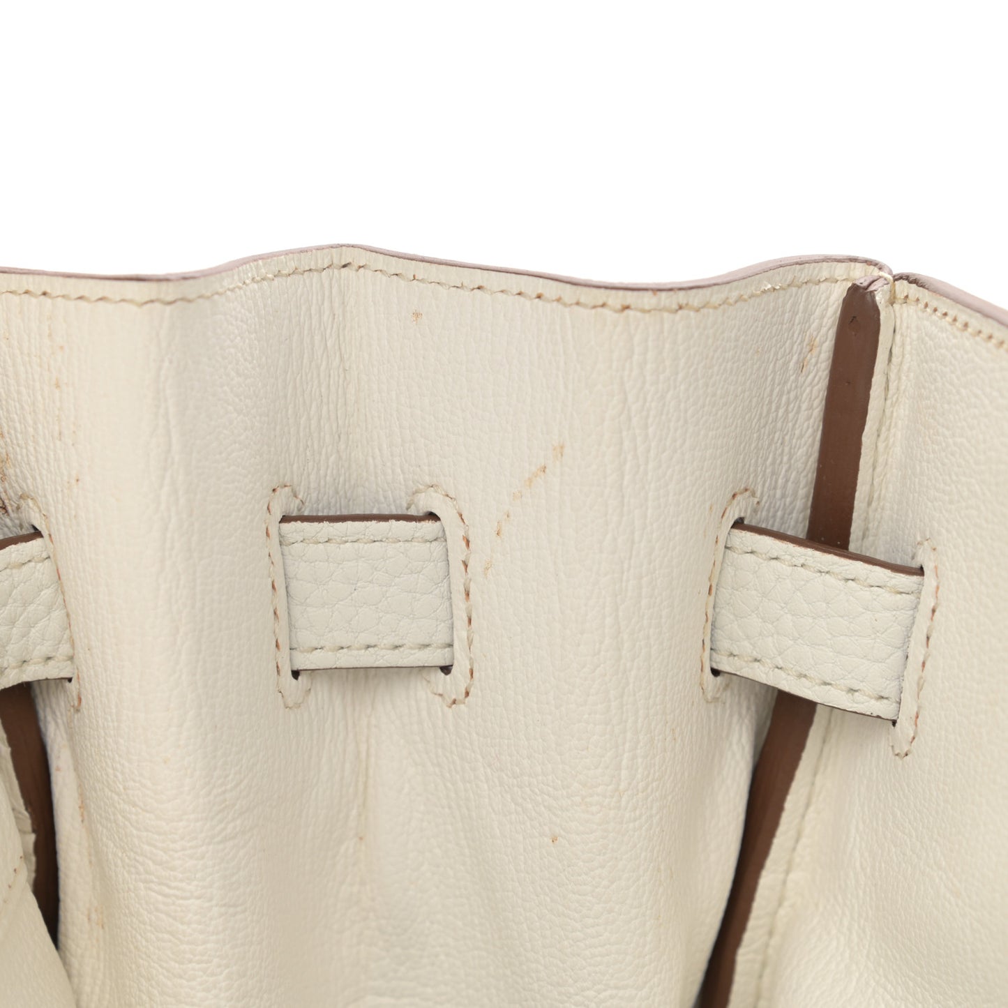 Togo Bi-Color Birkin 35 Mykonos White