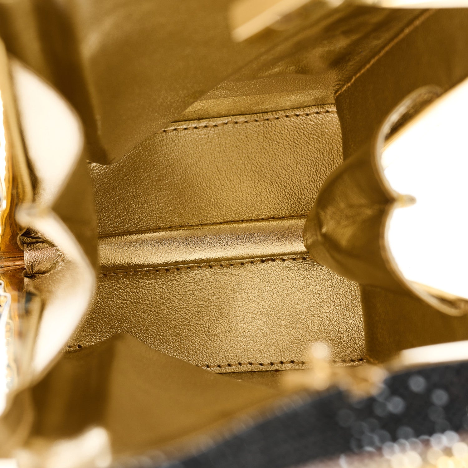 Judith Leiber Swarovski Crystal Carnegie Hall Harp Minaudiere Clutch Gold Multicolor 5 of 12