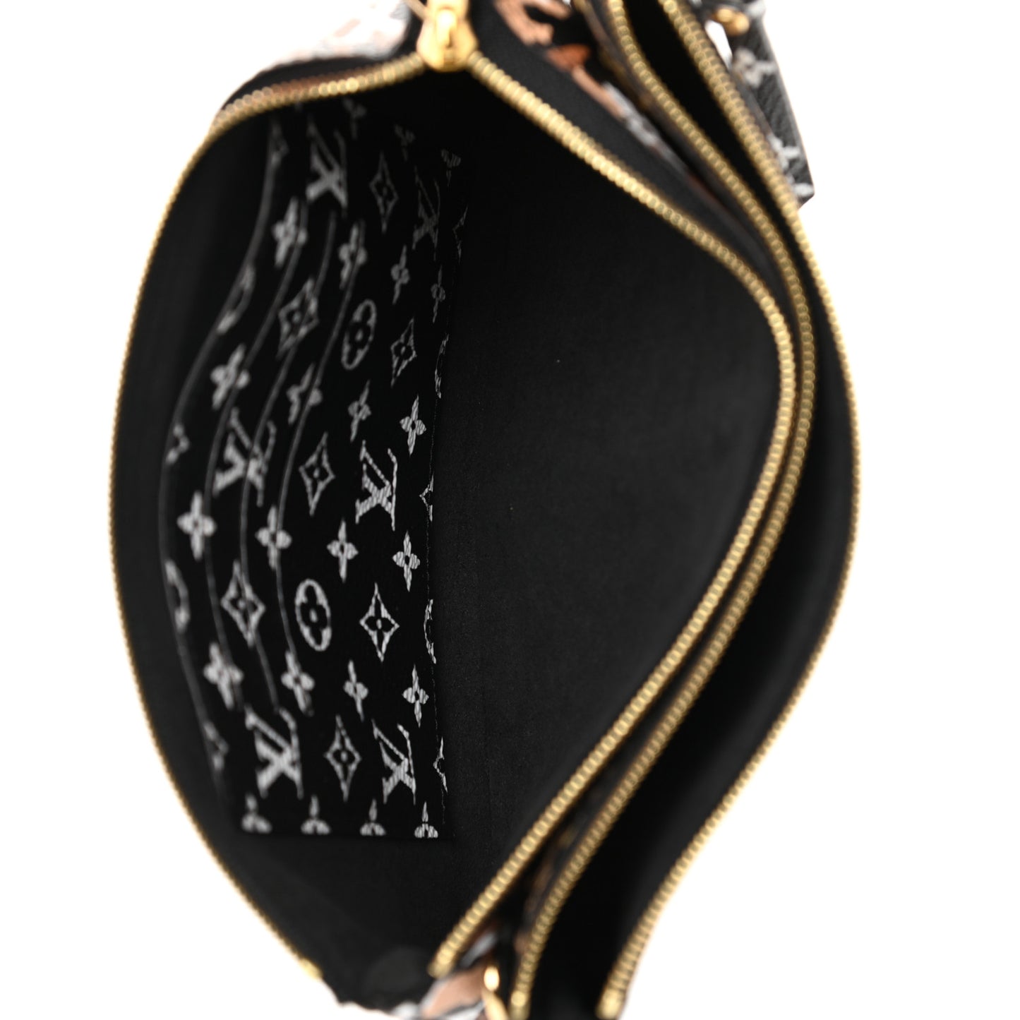 Monogram Giant Jungle Pochette Double Zip Black