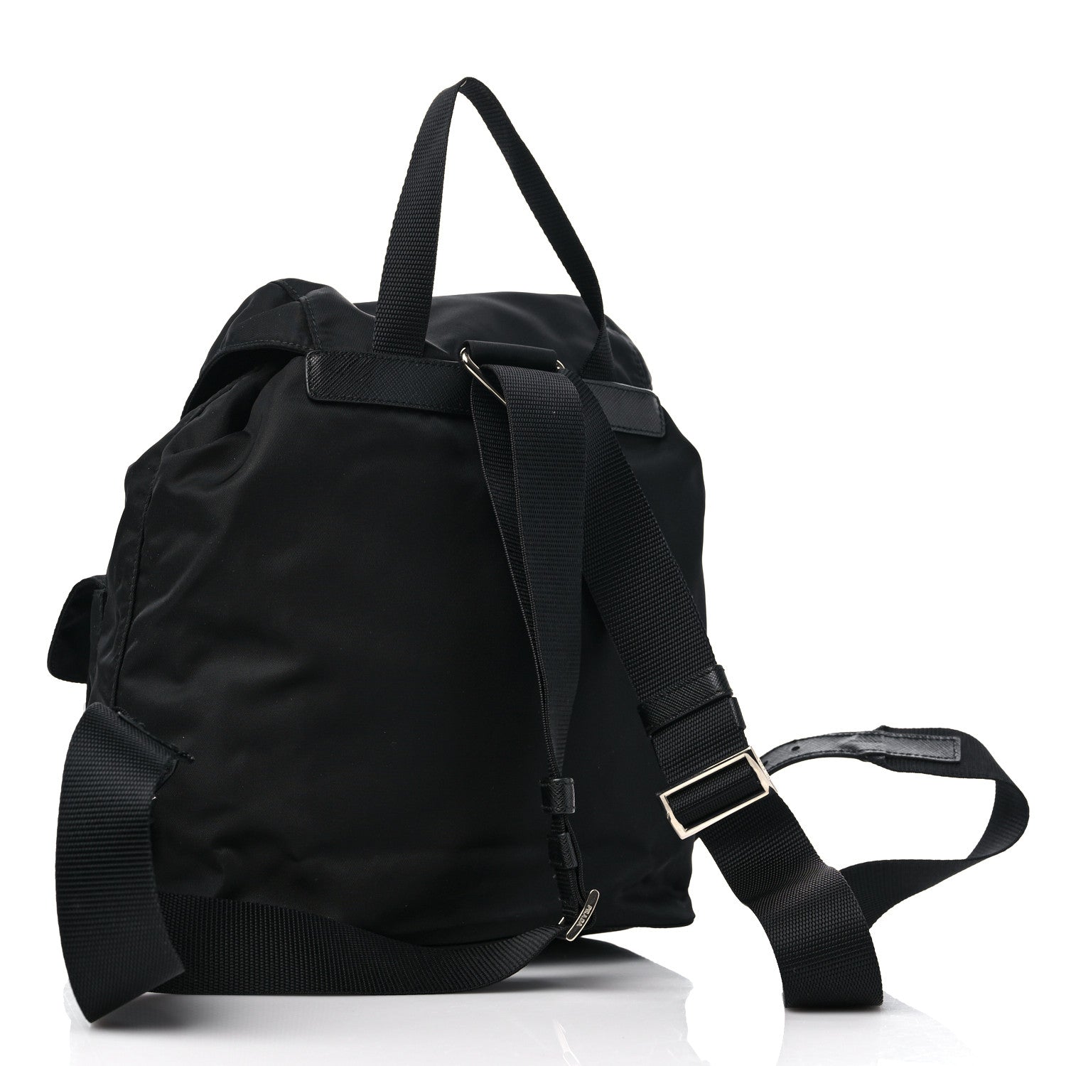 Prada Tessuto Nylon Saffiano Small Backpack Black 3 of 10