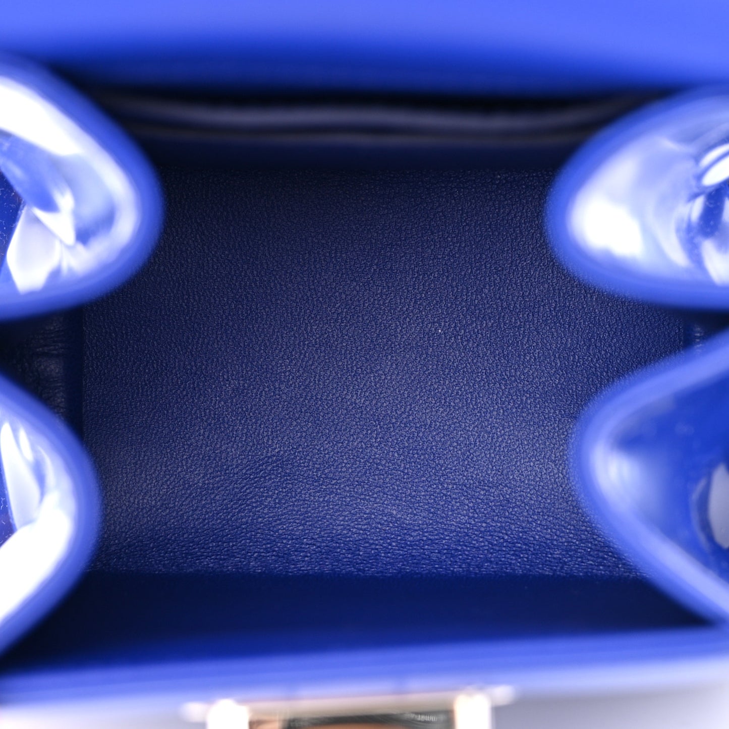 Brushed Calfskin Micro Iconic Top Handle Bag Lapis Lazuli