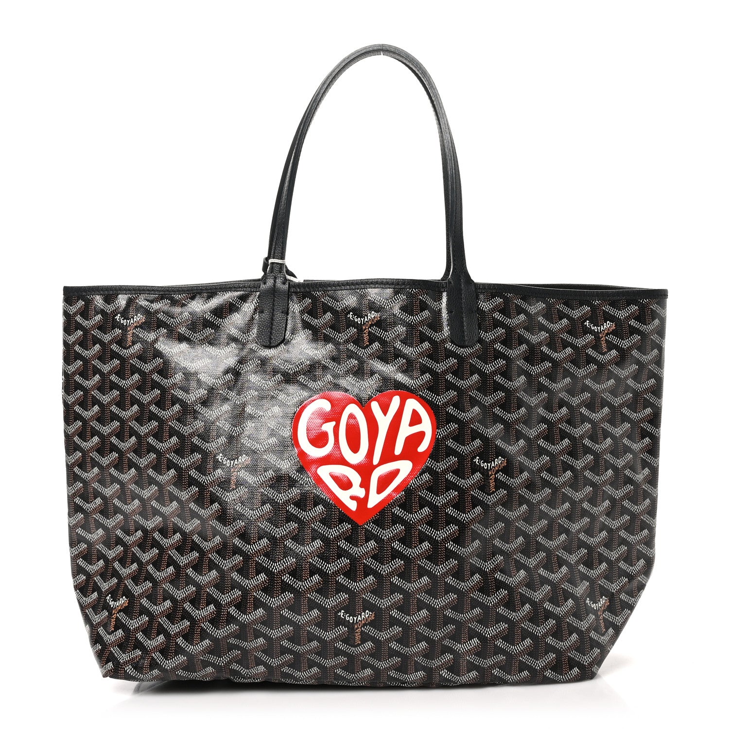 Goyard Goyardine Coeur Saint Louis PM Black 1854325 – FASHIONPHILE