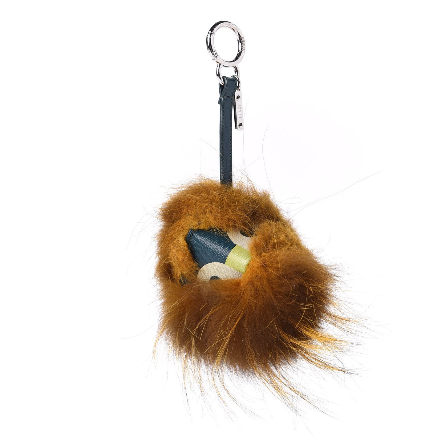 Fox Fur Vitello Lucy Junior Mini Monster Bag Bug Charm Ocean Multicolor Giallo