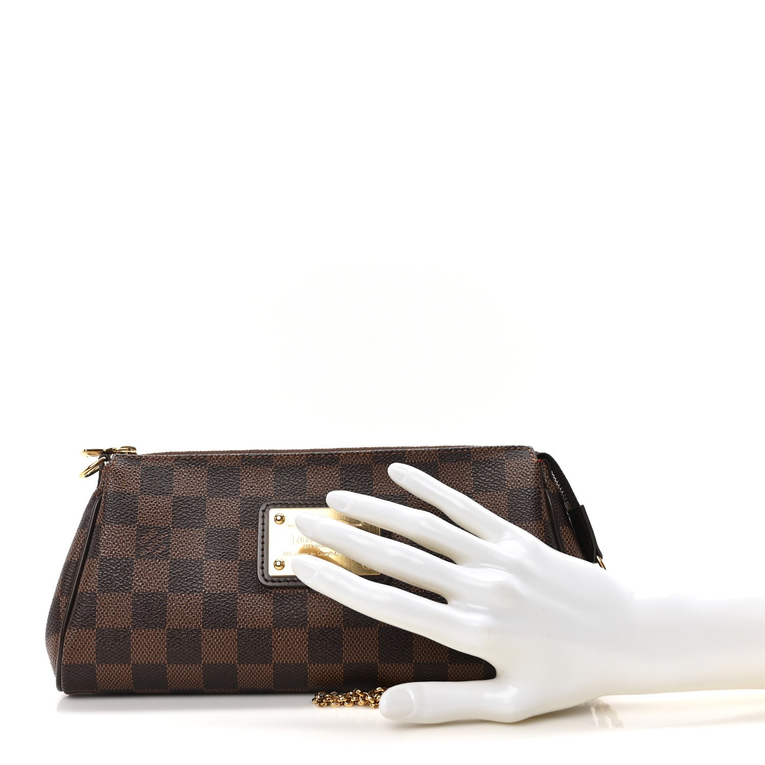 Louis Vuitton Damier Ebene Eva Clutch 2 of 9