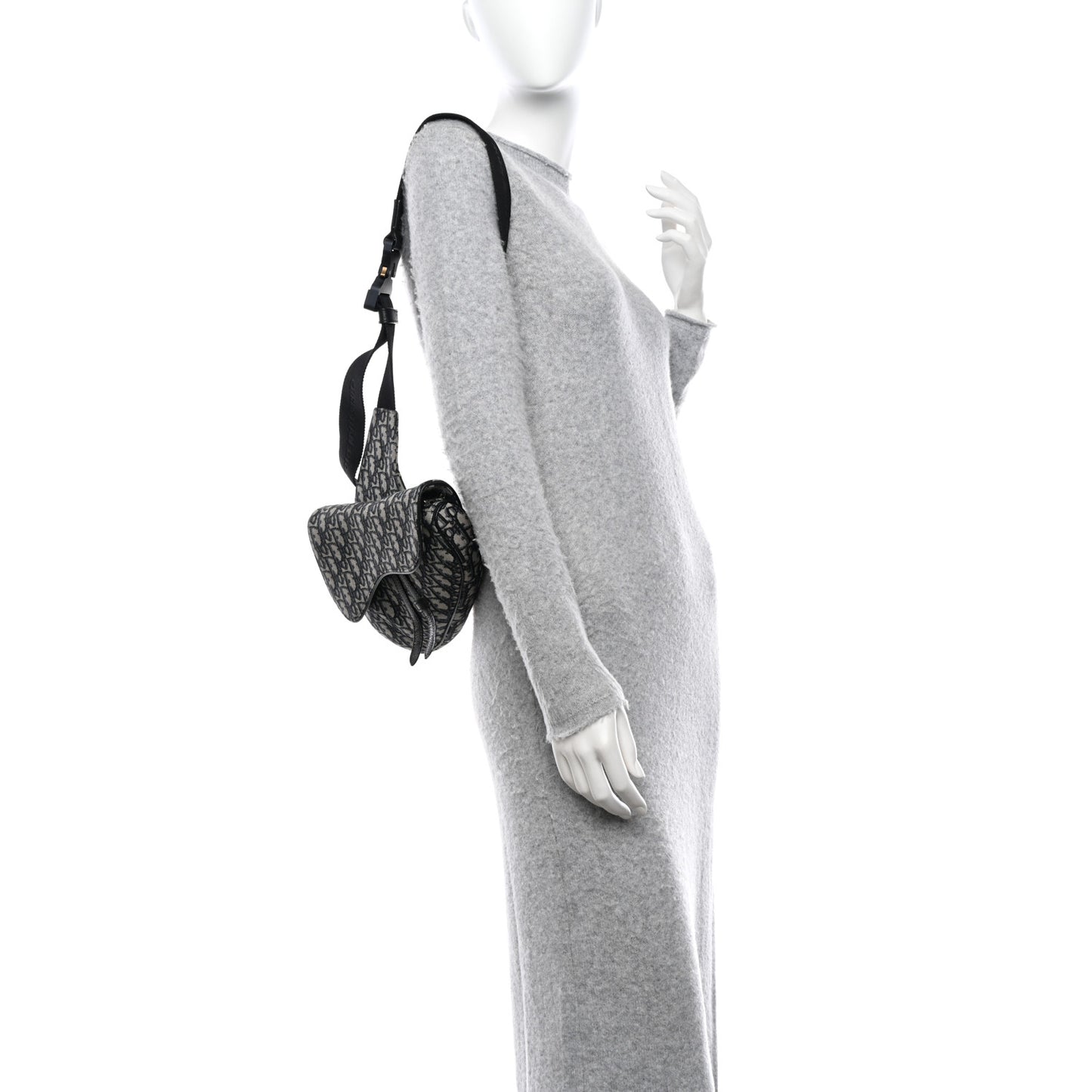 Oblique Mens Saddle Bag Black