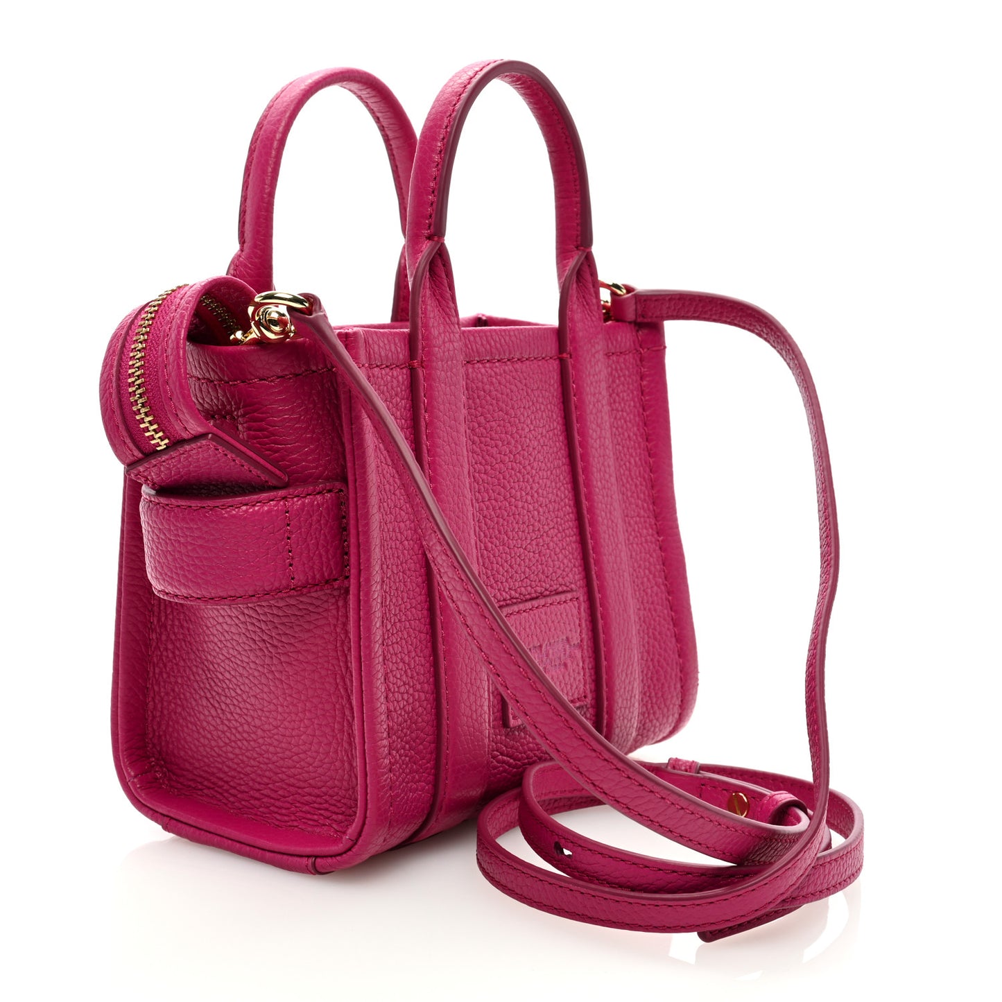 Grained Calfskin Mini The Tote Bag Lipstick Pink