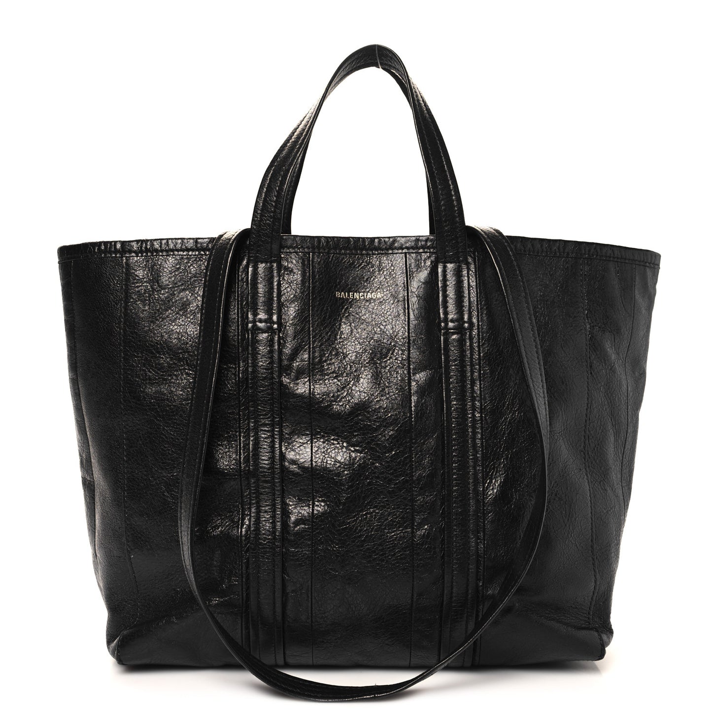 Agneau Arena Medium Barbes East West Shopper Black