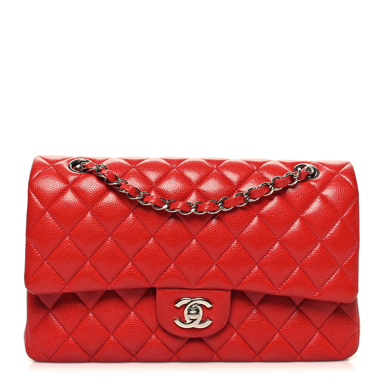 Chanel Caviar Quilted Medium Double Flap Red 1 of 10