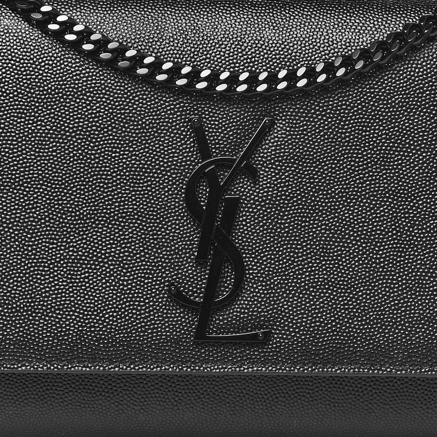 Grain De Poudre Medium Classic Monogram Kate Satchel Black