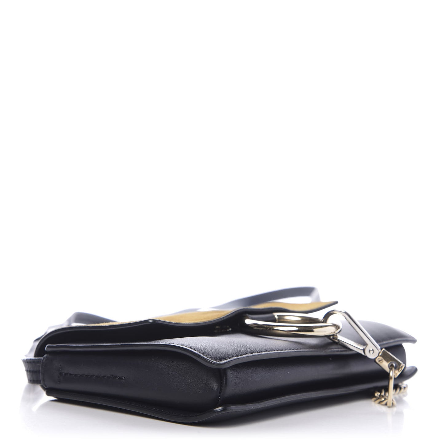 Suede Calfskin Small Faye Shoulder Bag Full Blue Mustard