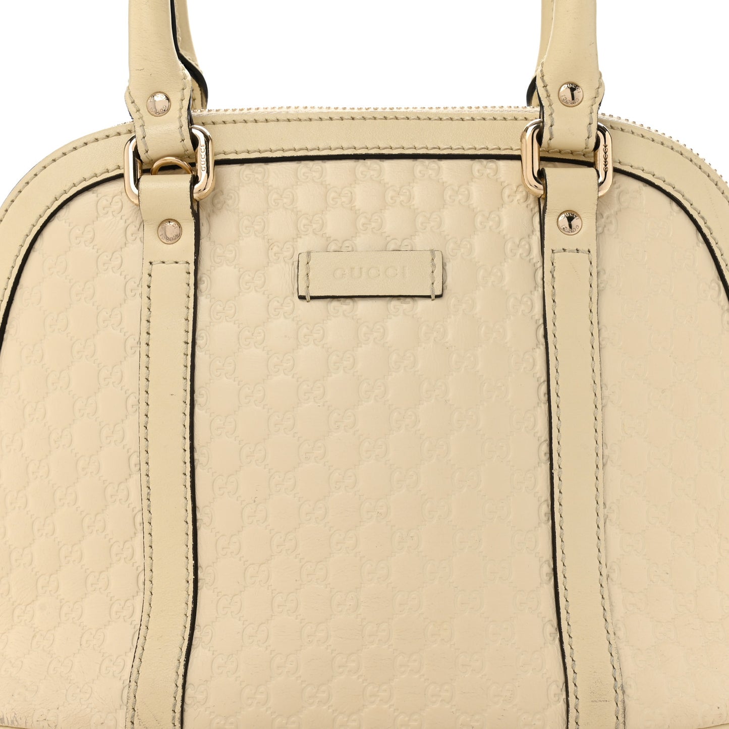 Soft Microguccissima Mini Dome Bag Ivoire