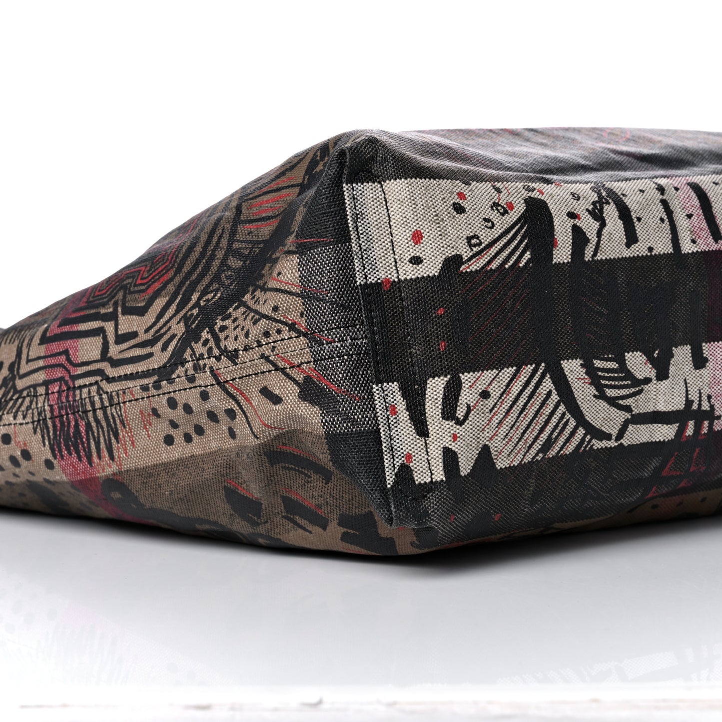 Coated Canvas Medium Reversible Doodle Tote Black