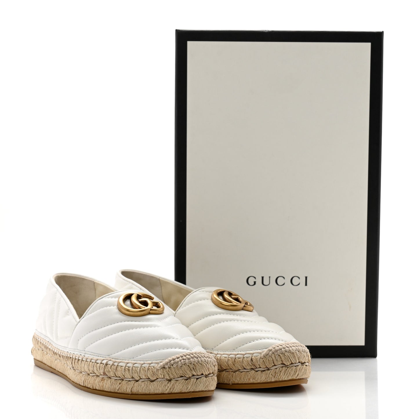 Nappa Matelasse GG Marmont Espadrilles 39 Great White