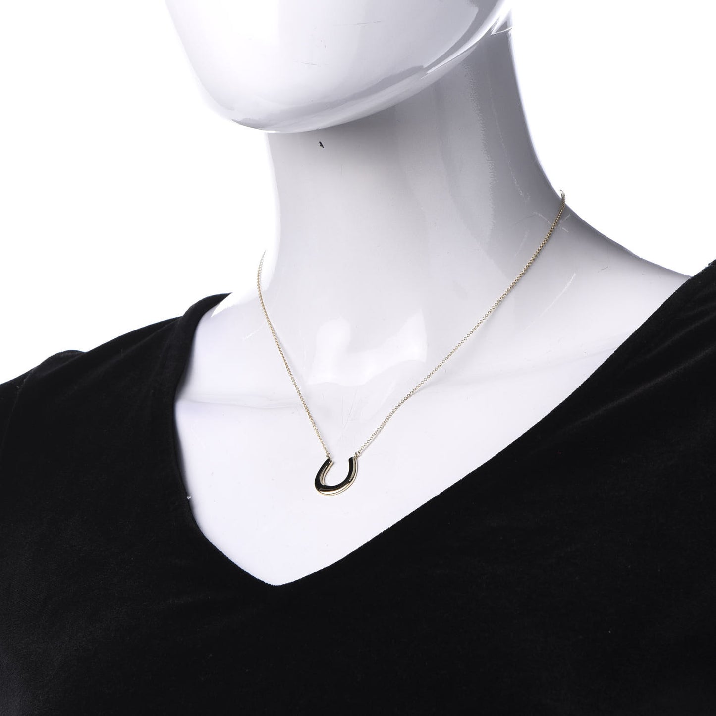 18K Yellow Gold 1837 Horseshoe Pendant Necklace