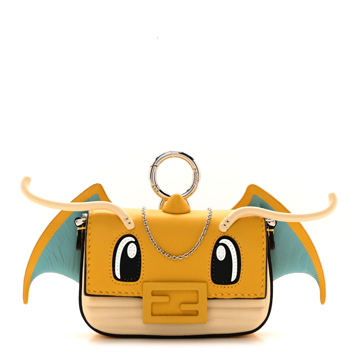 Fendi X FRGMT X POKEMON Nappa Pokemon Inlay Nano Maxi Buckle Baguette Charm Mimosa Multicolor 1 of 9