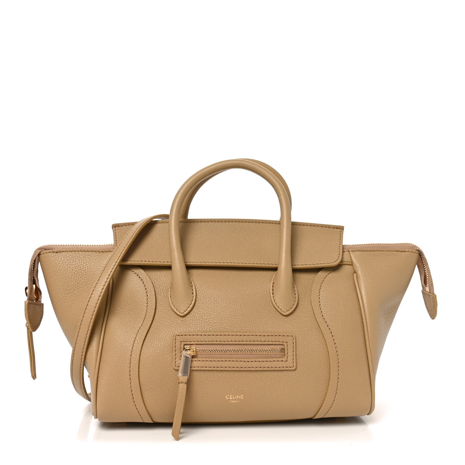Celine Grained Calfskin Small New Luggage Sandcastle 1845676