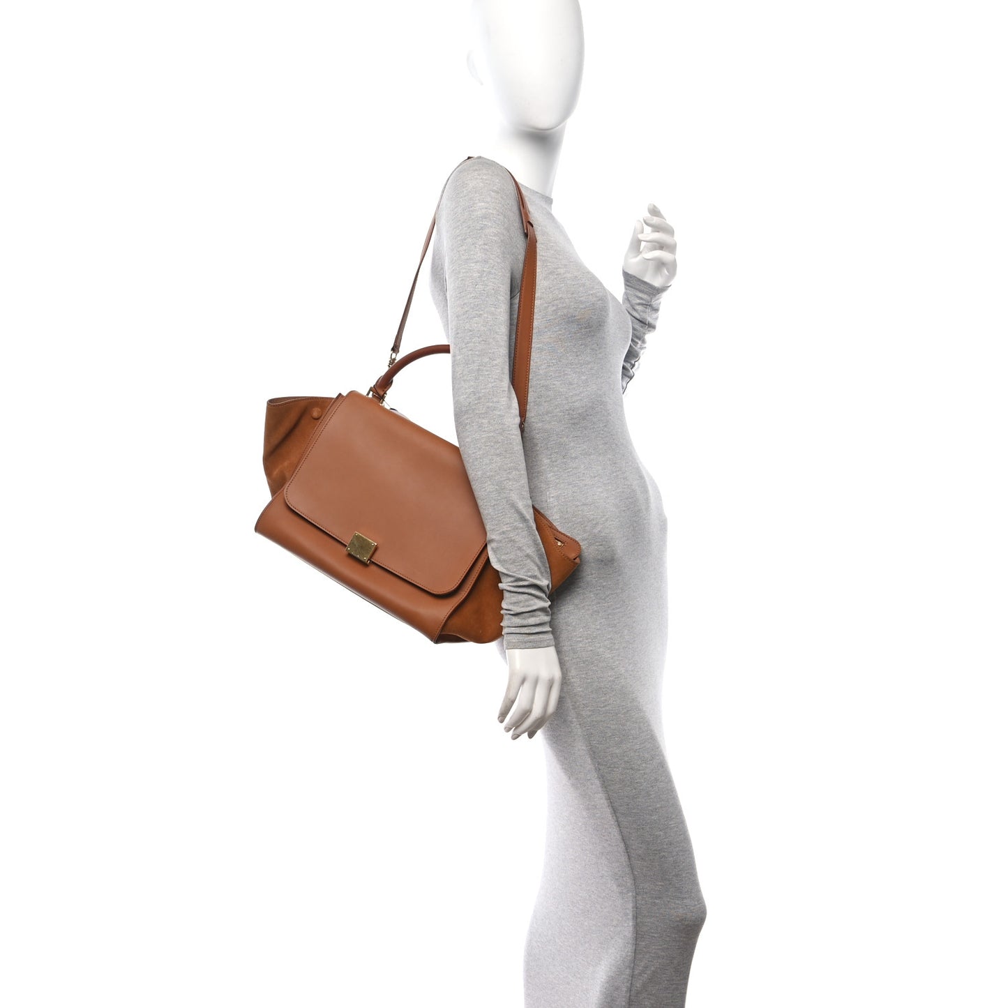 Natural Calfskin Small Trapeze Tan