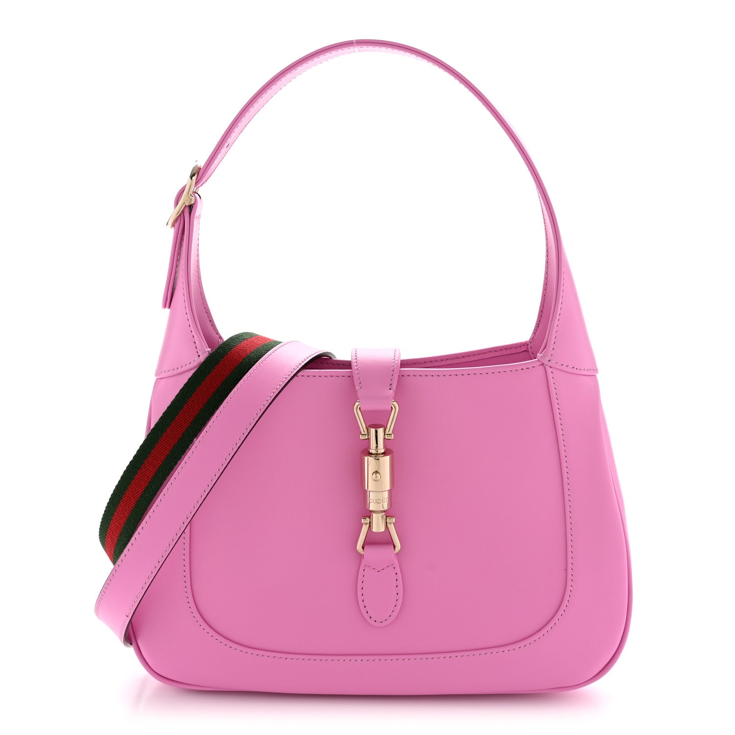 Gucci Ancora Calfskin Web Medium Jackie 1961 Hobo Pink 1851327
