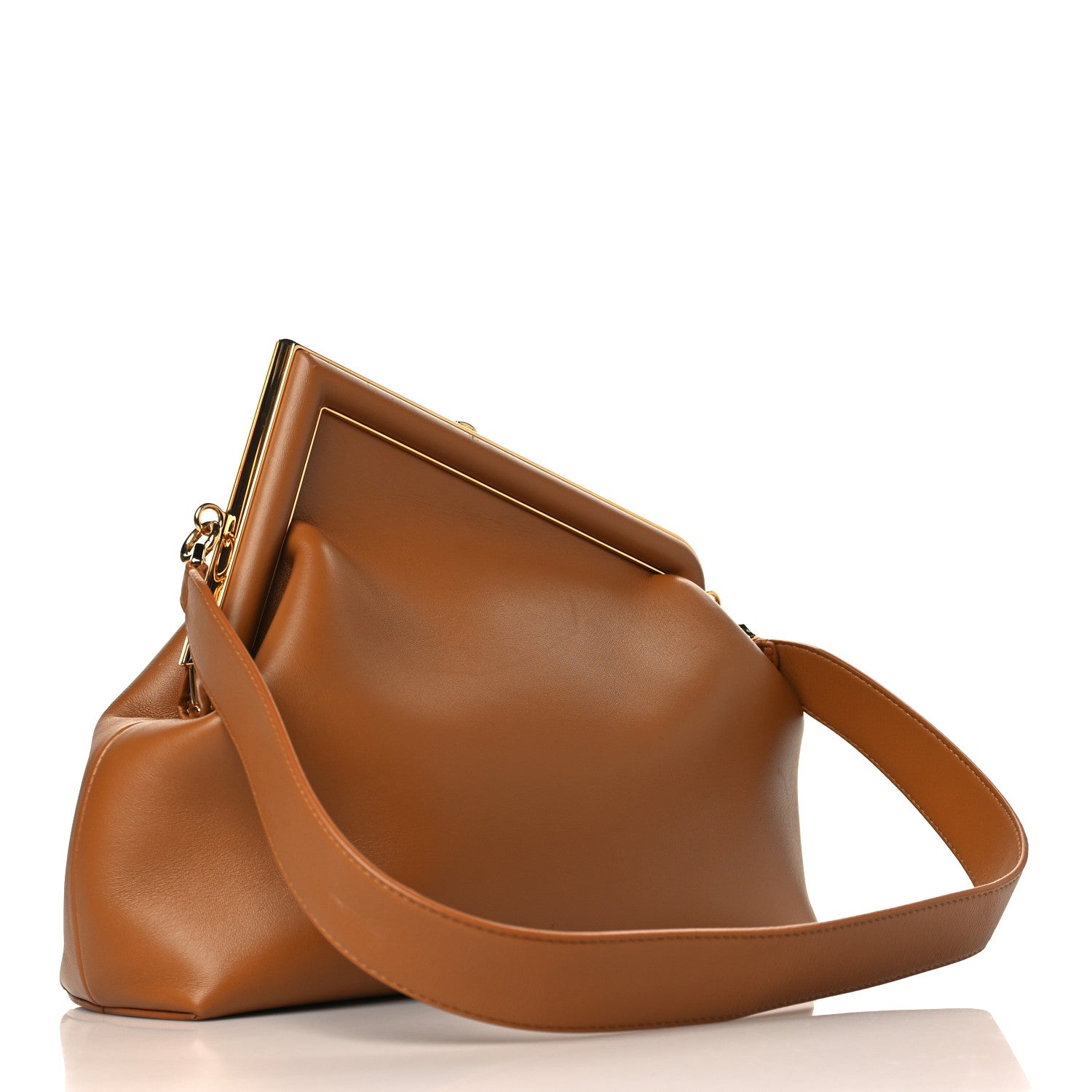 Fendi Shiny Nappa Medium Fendi First Caramello 3 of 9