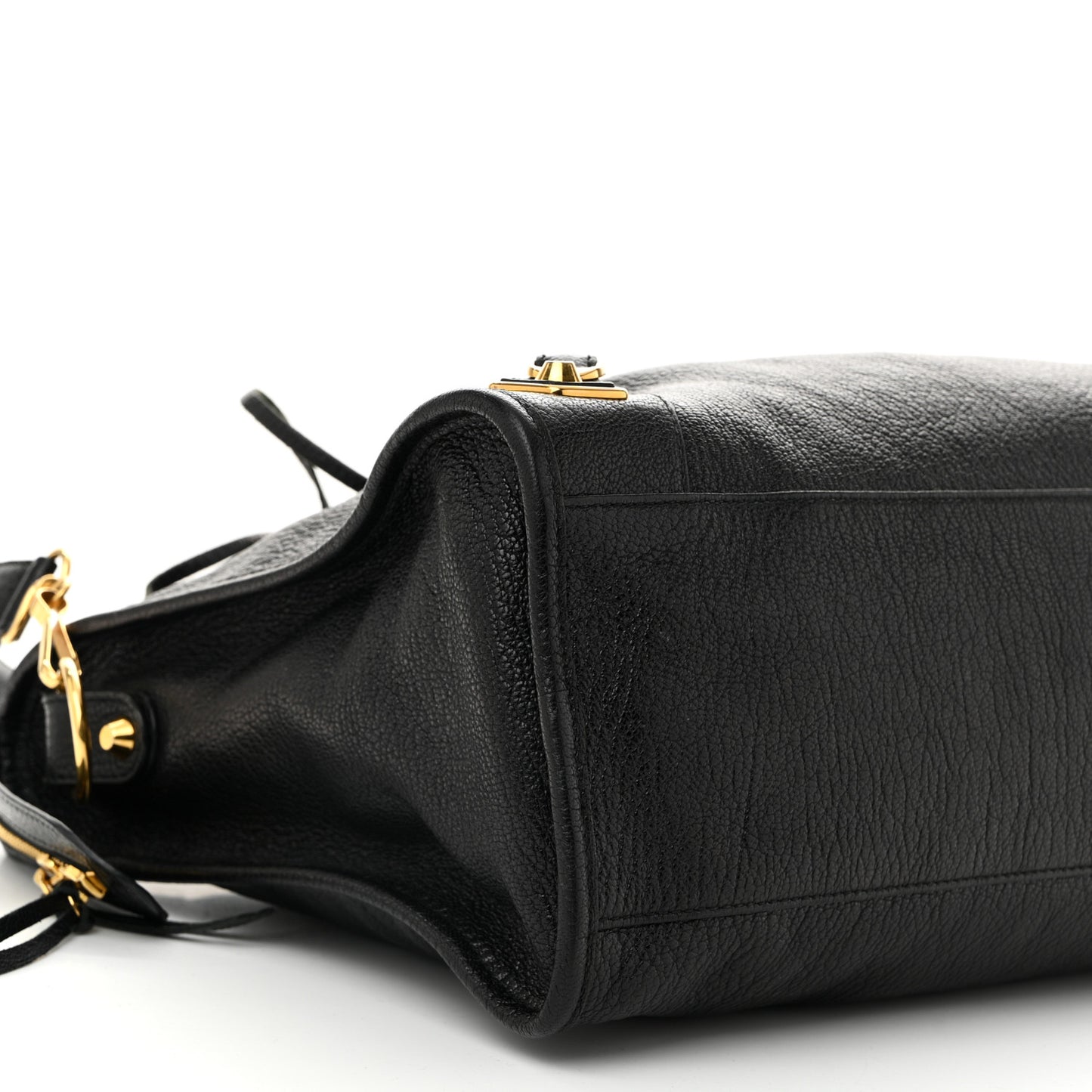 Chevre Gold Metallic Edge Hardware City Black
