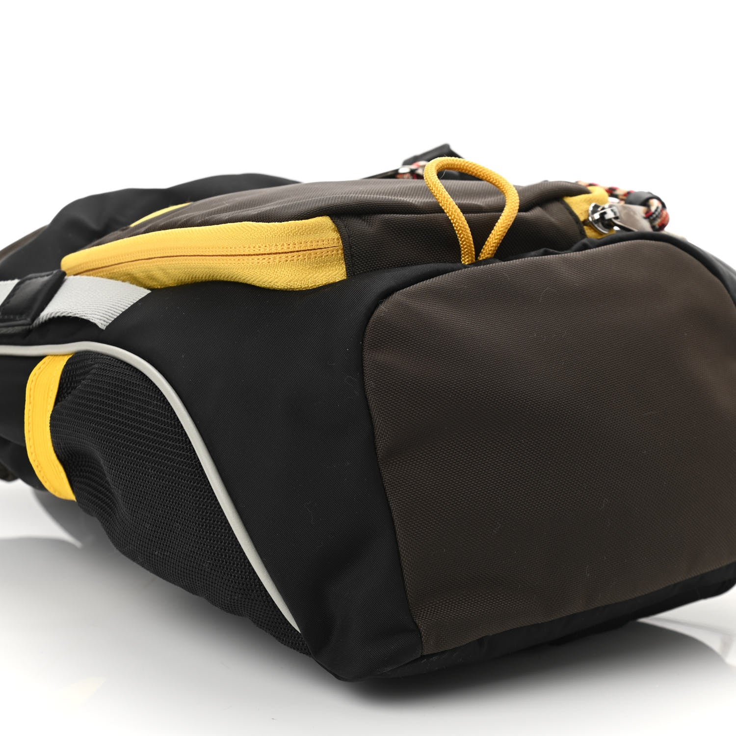Burberry Nylon Medium Leo Sling Bag Black Yellow Grey 8 of 9
