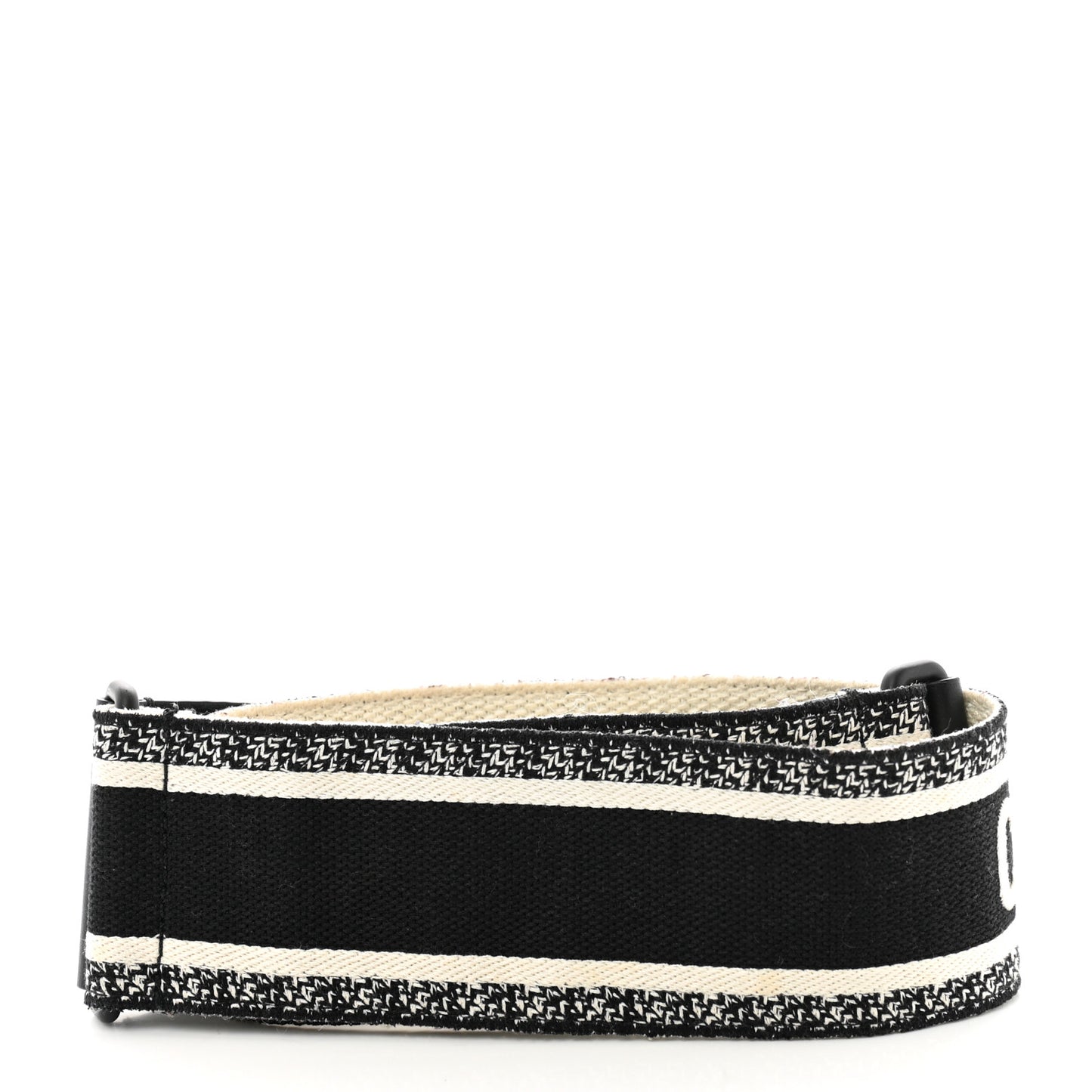 Canvas Embroidered Shoulder Strap Black Ultramatte