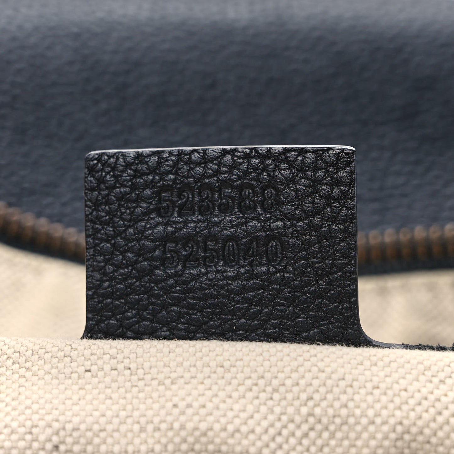 Grained Calfskin Logo Half Moon Hobo Black