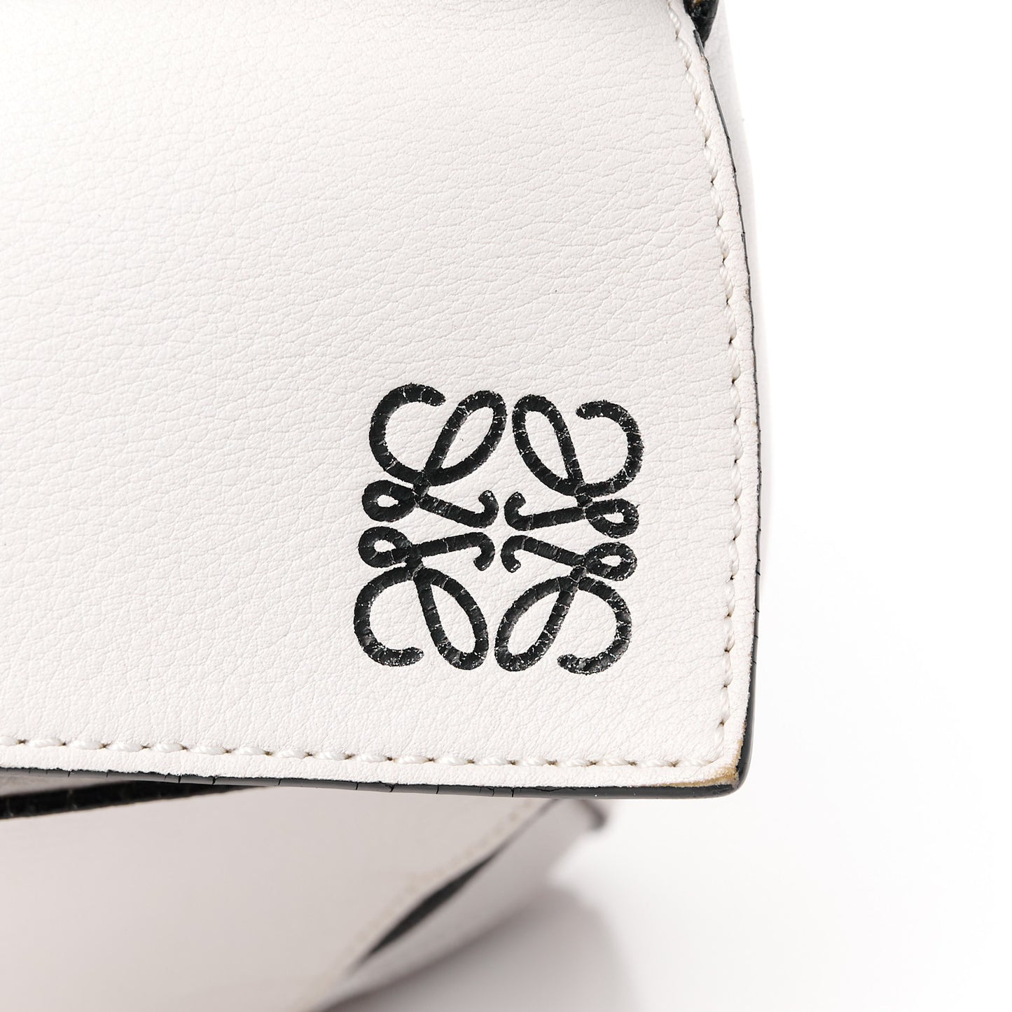 Calfskin Medium Puzzle Bag White