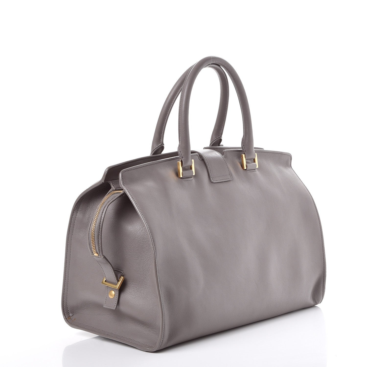 Saint Laurent Smooth Calfskin Medium Cabas Monogram Fog 3 of 14