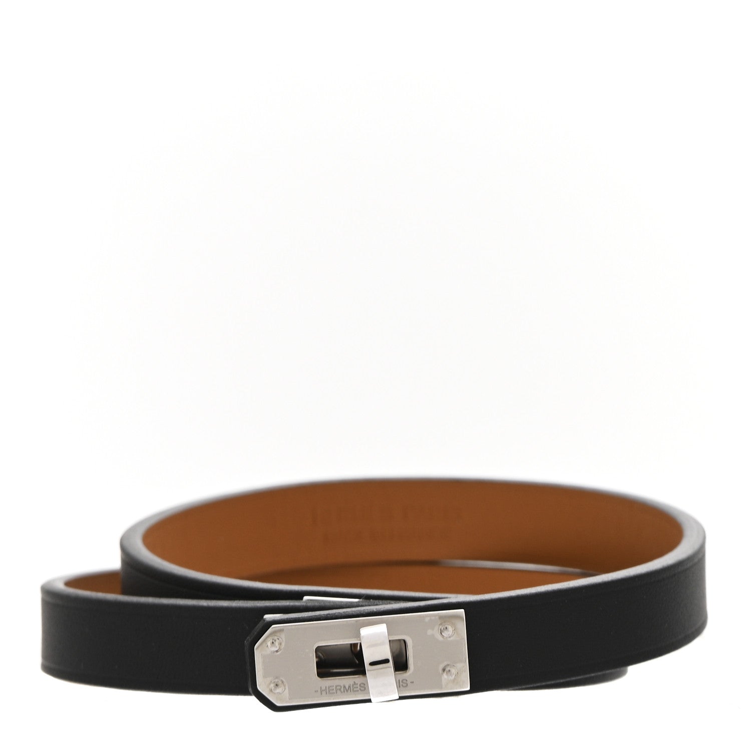 Hermes Box Kelly Double Tour Bracelet T4 Black 1 of 7