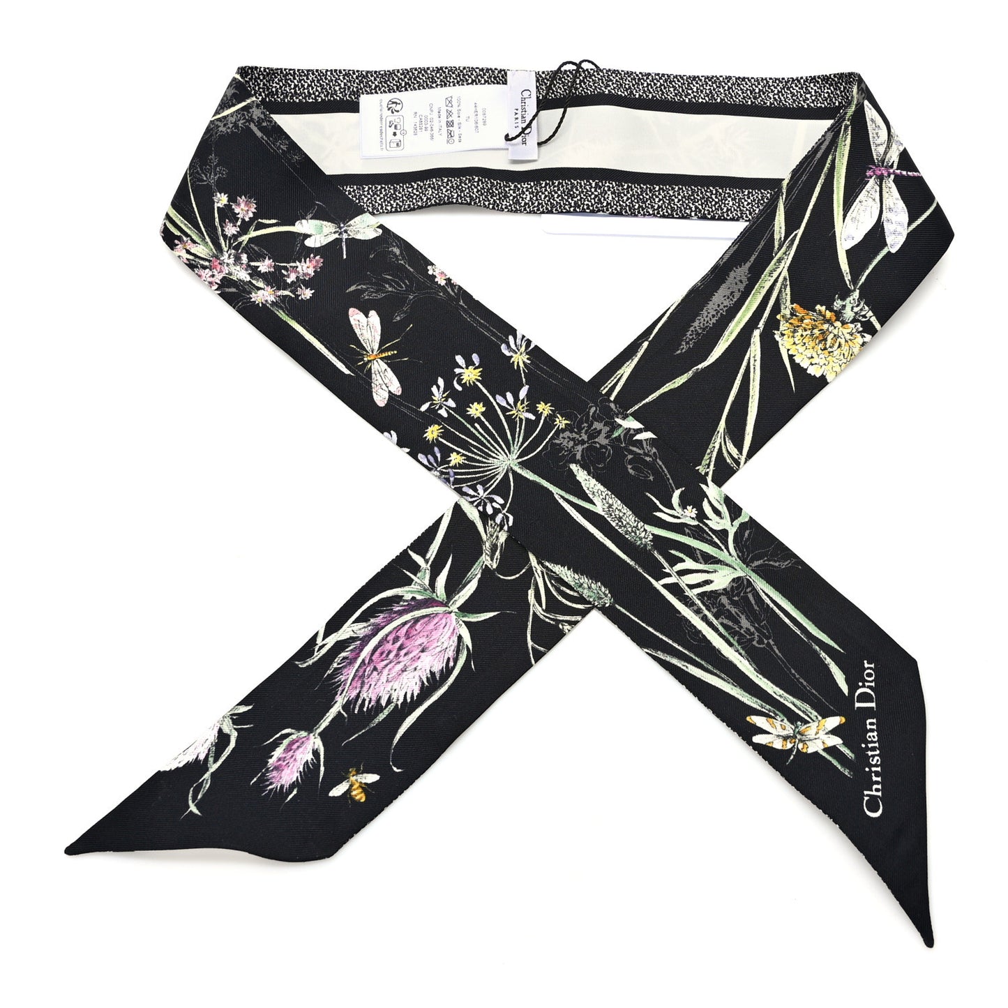 Silk Herbarium Mitzah Scarf Black