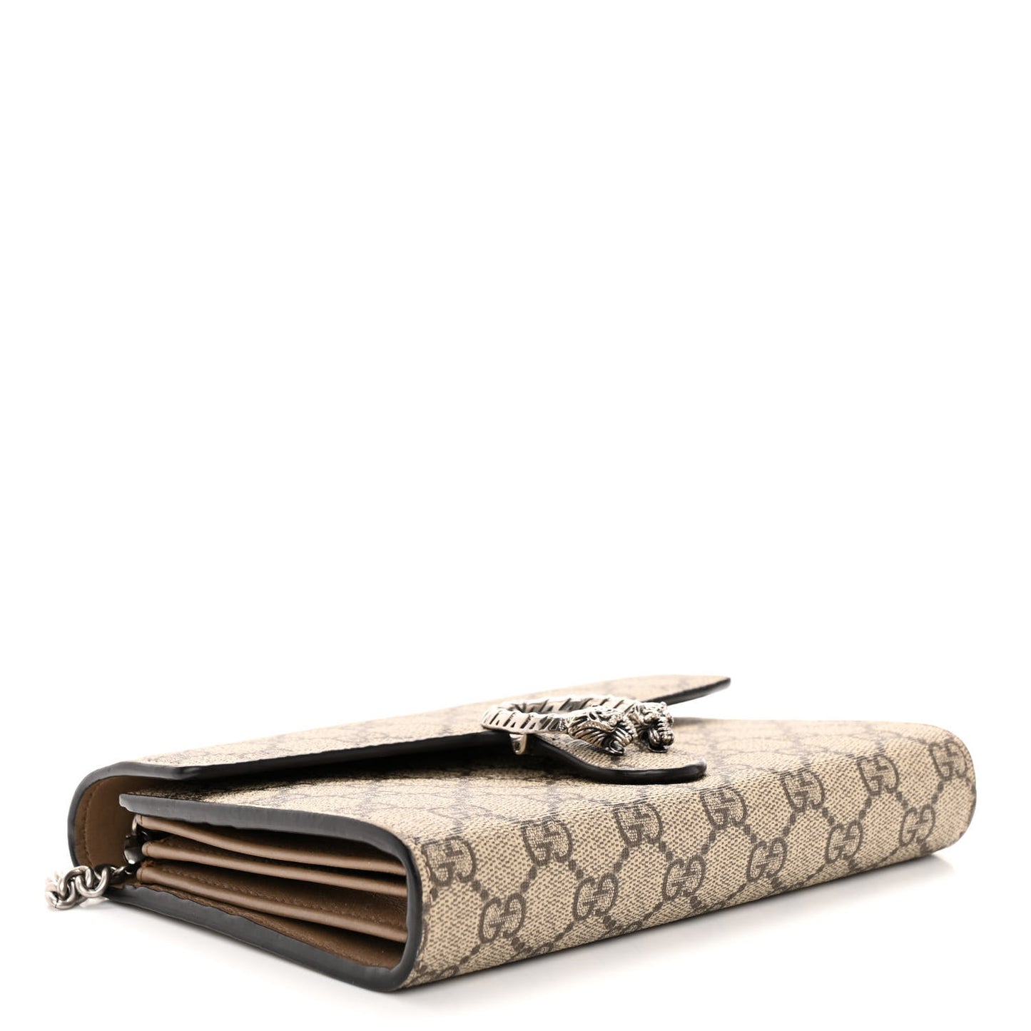 GG Supreme Monogram Mini Dionysus Chain Wallet Beige Taupe