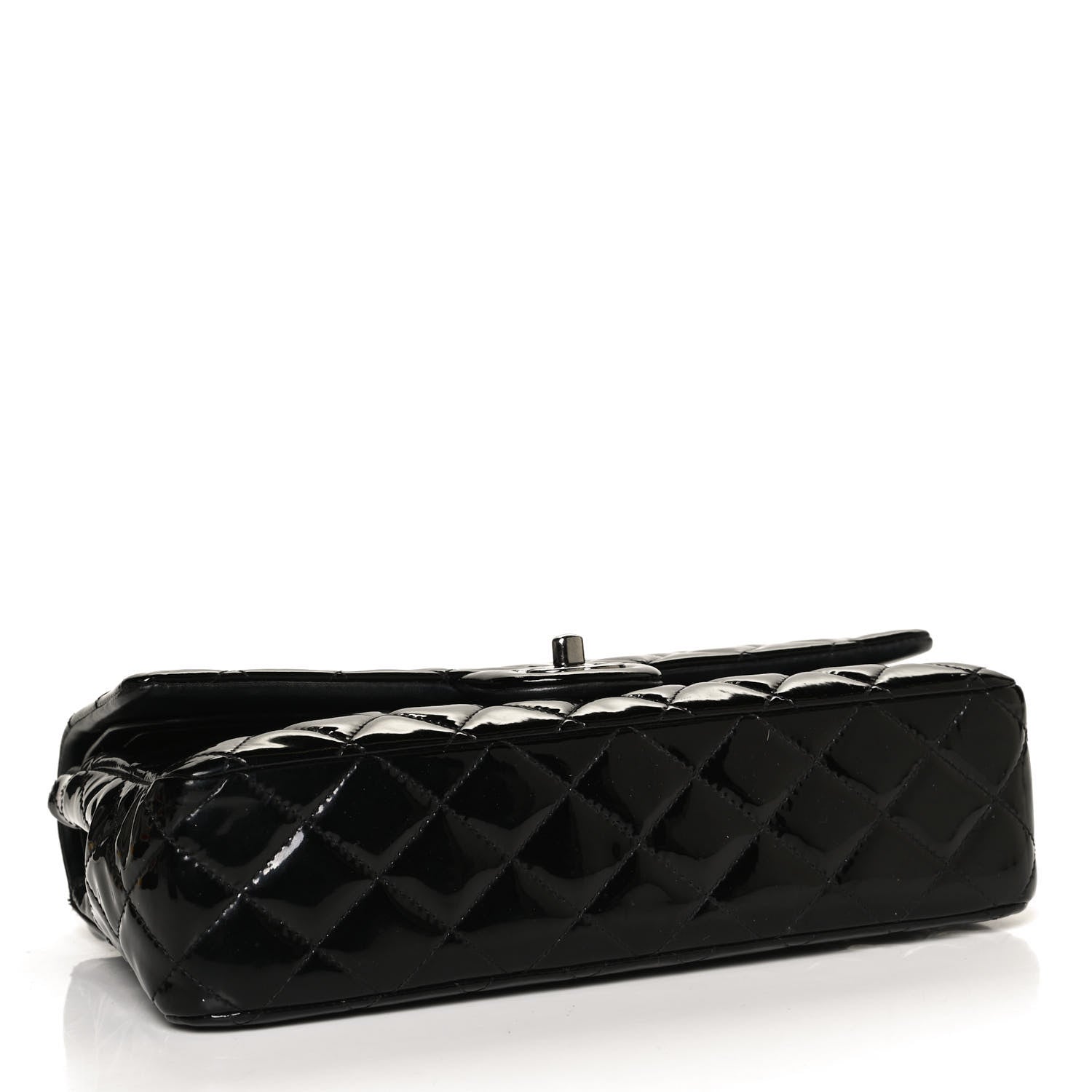 Chanel Patent Quilted Medium Double Flap Black 5 of 15