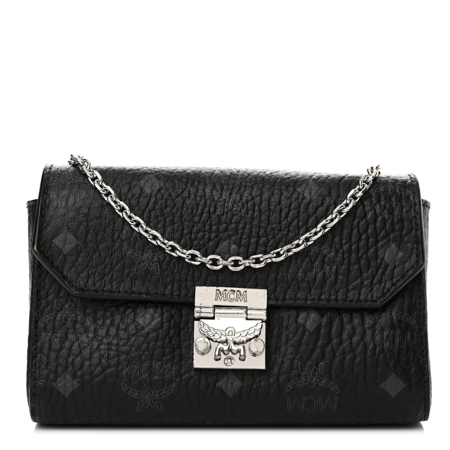 MCM BLACK 黒 Sサイズ【タイムセール】 MCM Visetos Small Millie Crossbody Bag Black 1550457 – FASHIONPHILE