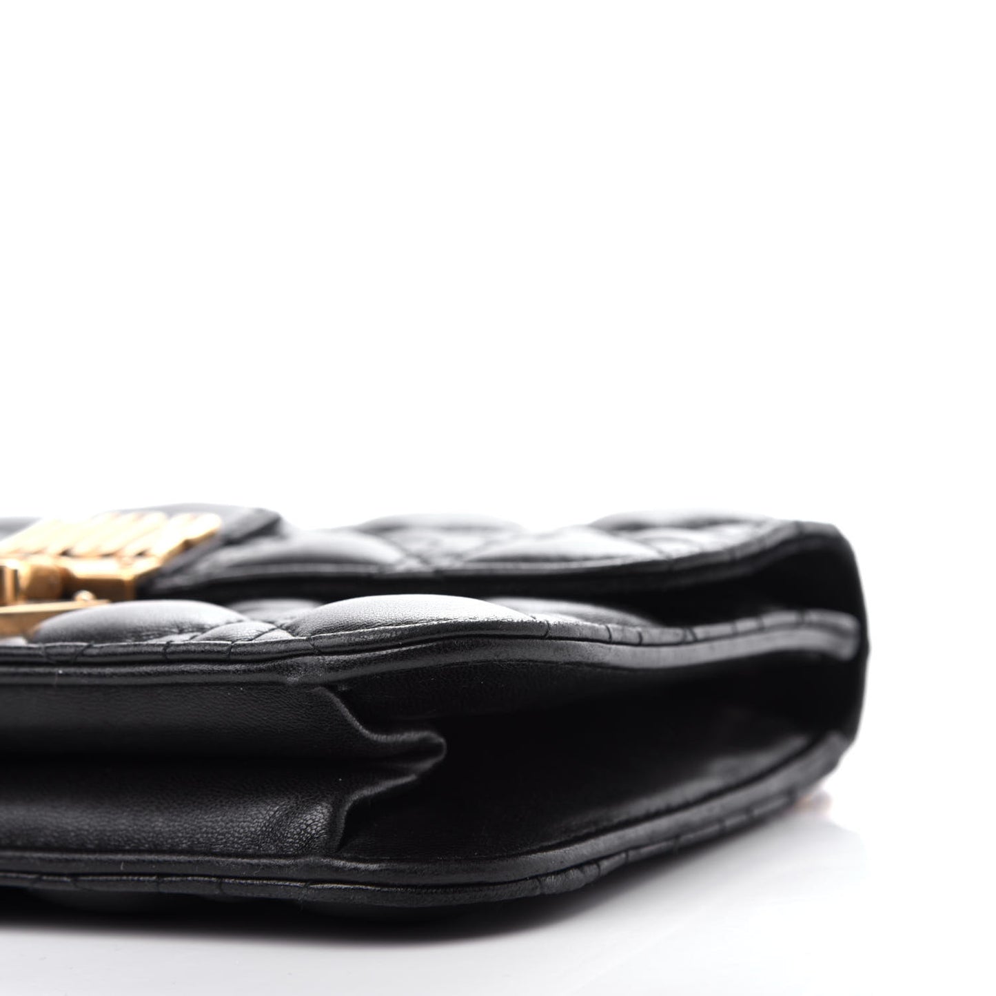 Lambskin Cannage Small Dioraddict Flap Bag Black